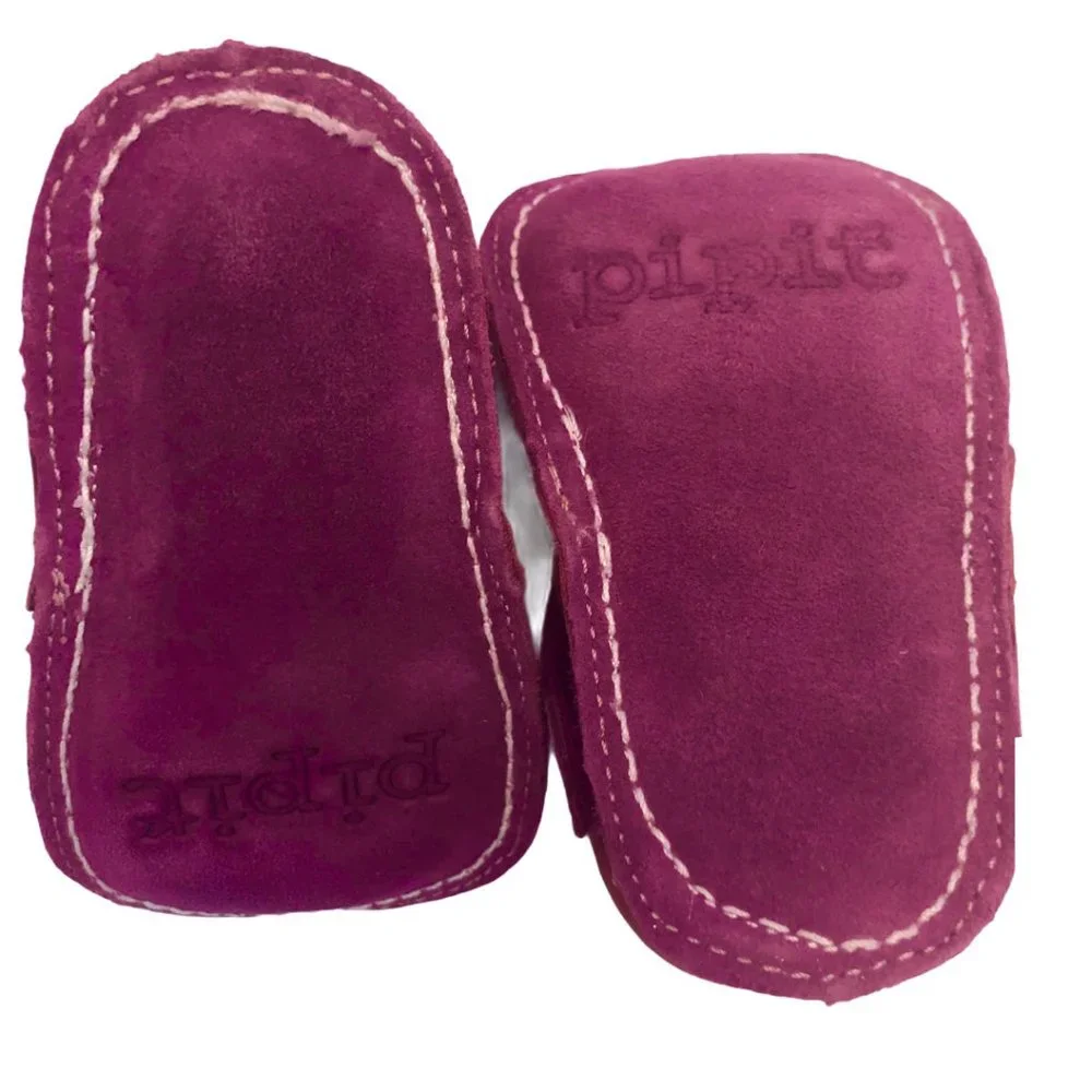 Pipit Eco-Friendly Suede Floral Baby Shoes